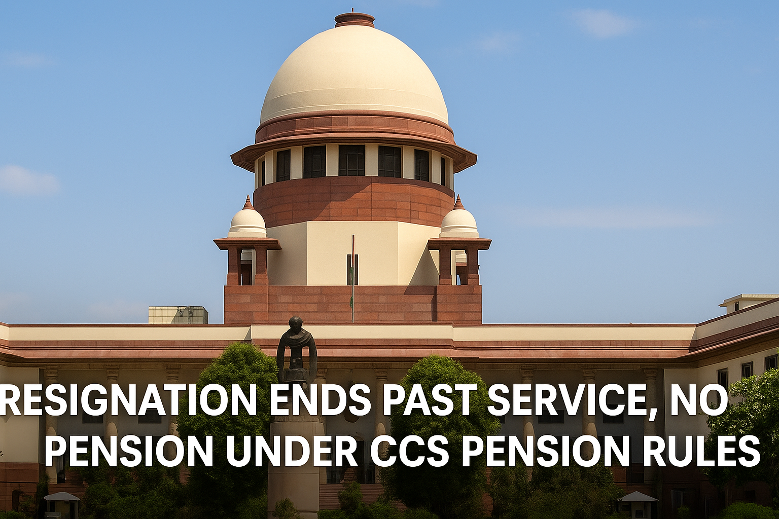 Resignation Ends Past Service, No Pension Under CCS Pension Rules
